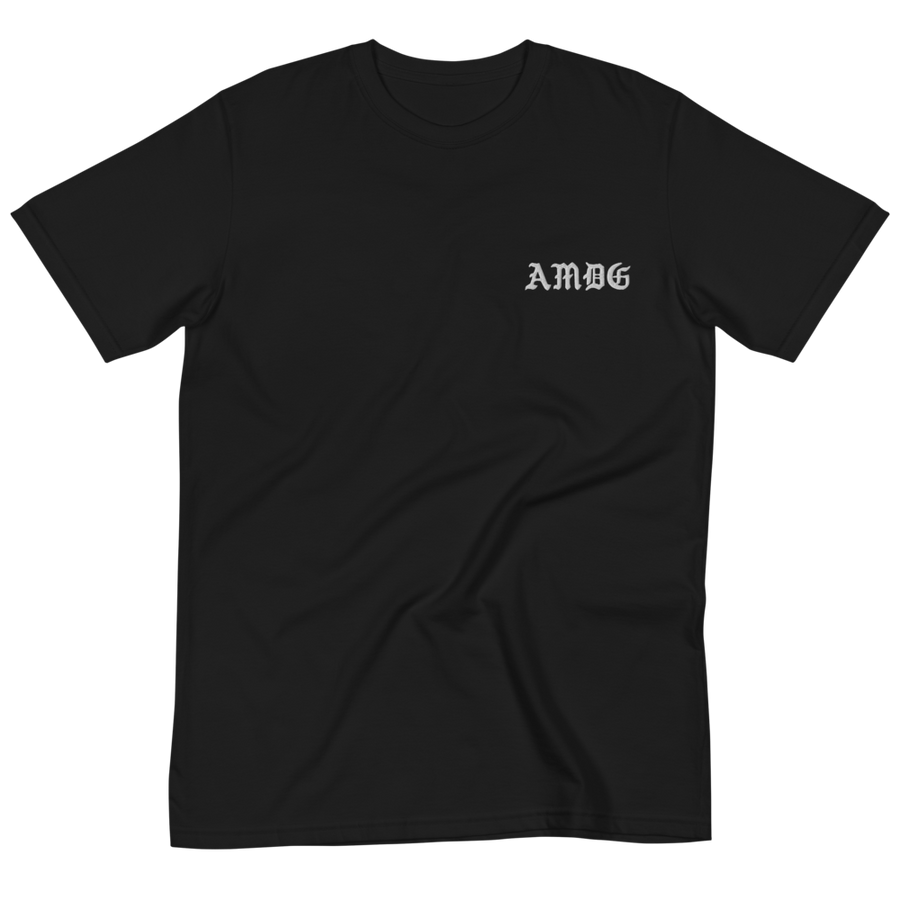 AMDG Black Embroidered - 100% Certified Organic Cotton