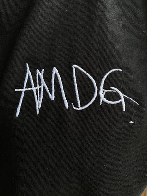 AMDG 2020 Black Embroidered - 100% Certified Organic Cotton